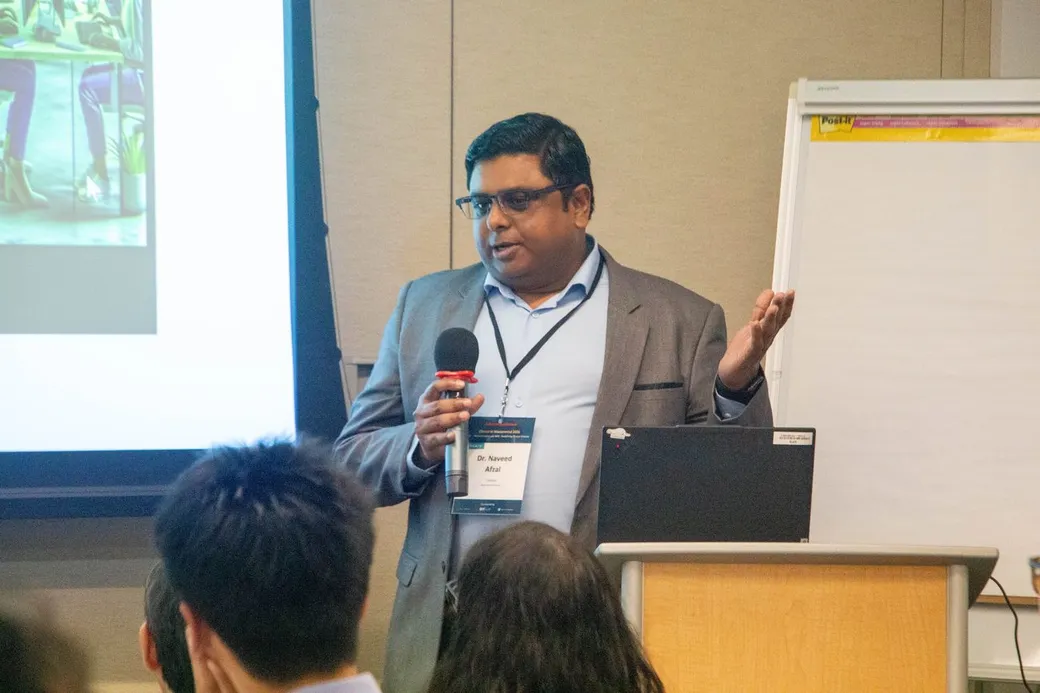 Dr. Naveed Afzal presenting the Integrity keynote