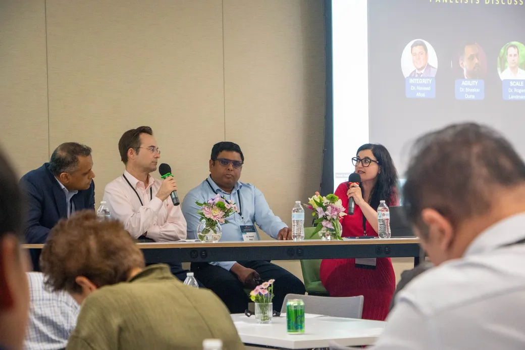 The moderated panel in discussion